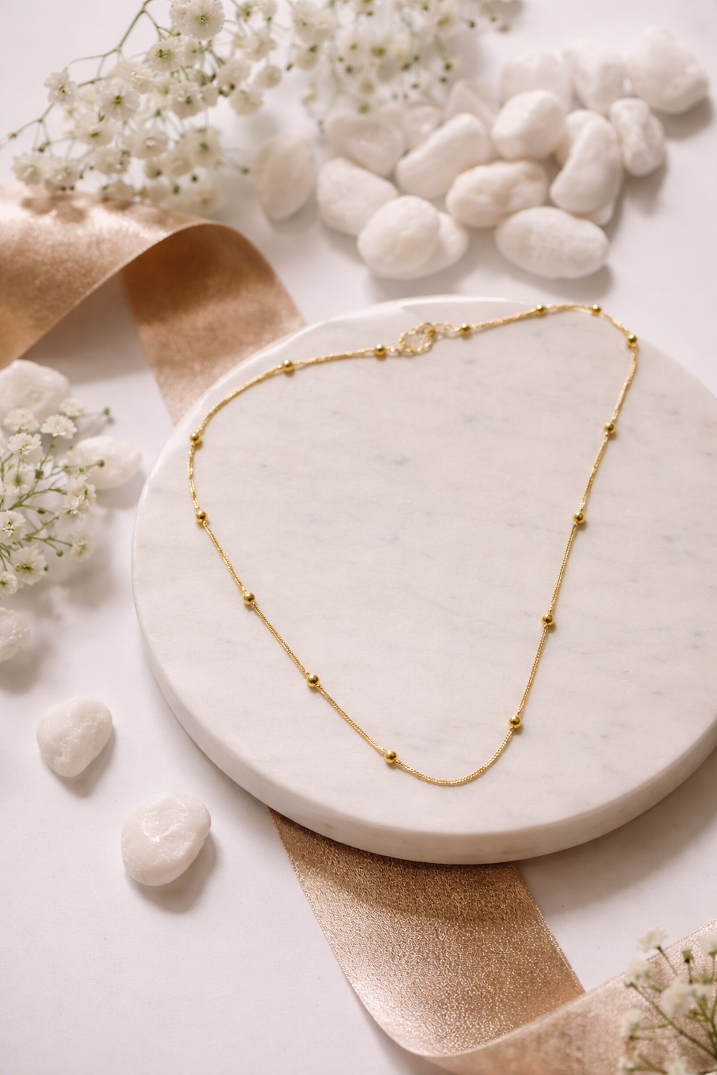 Luxe Snake Bead Chain – Minimal Gold Chain