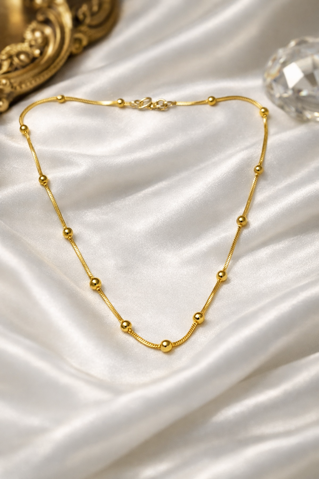 Luxe Snake Bead Chain – Minimal Gold Chain