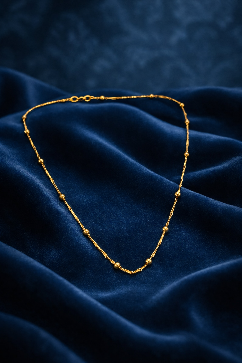 Minimal Beaded Gold Chain – Elegant Dot Chain