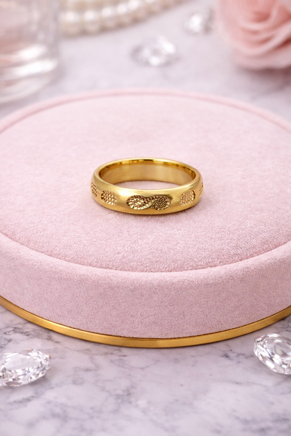 Minimal Infinity Engraved Band Ring